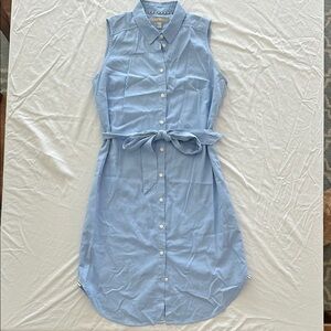 Banana Republic Blue Sleeveless Shirt Dress